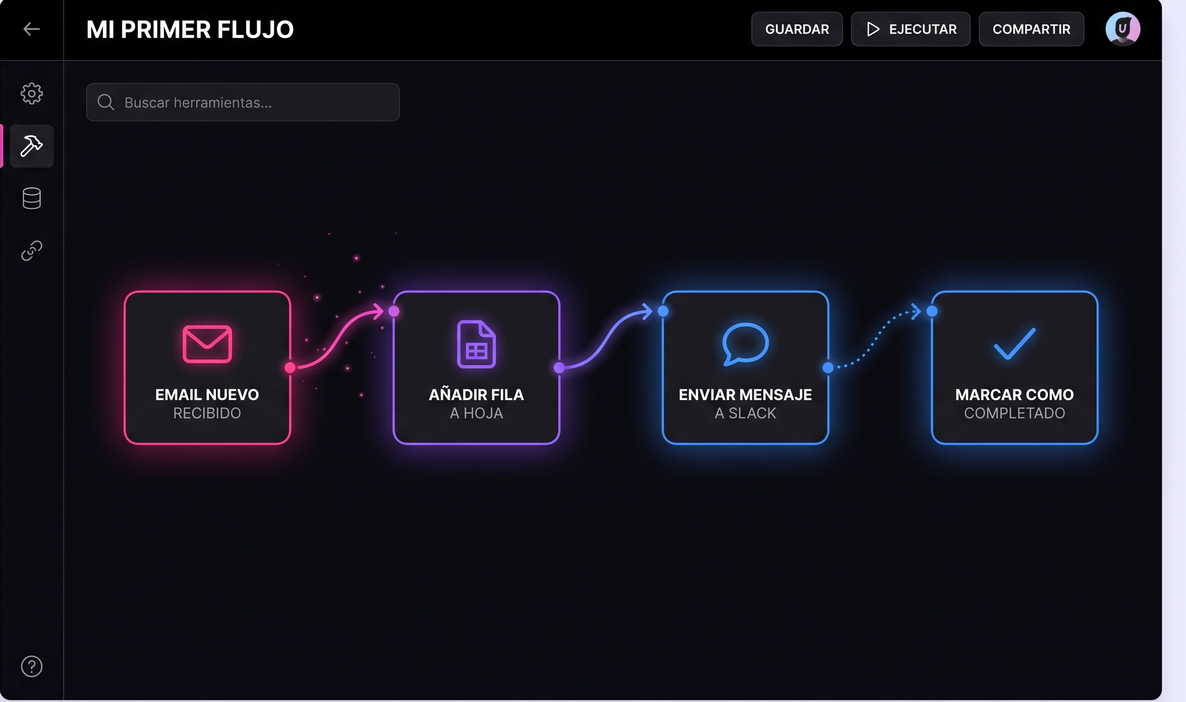 Captura de flujo de automatización